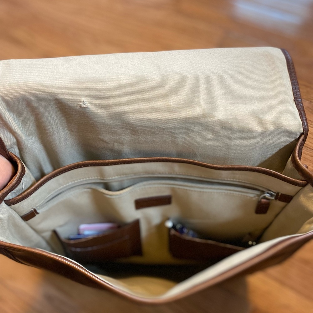 Samsonite Brown Leather Backpack. - image 3